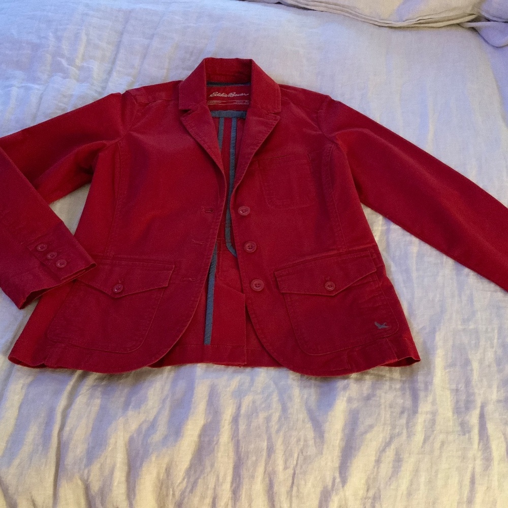 Eddie Bauer Red Blazer, Size 4P